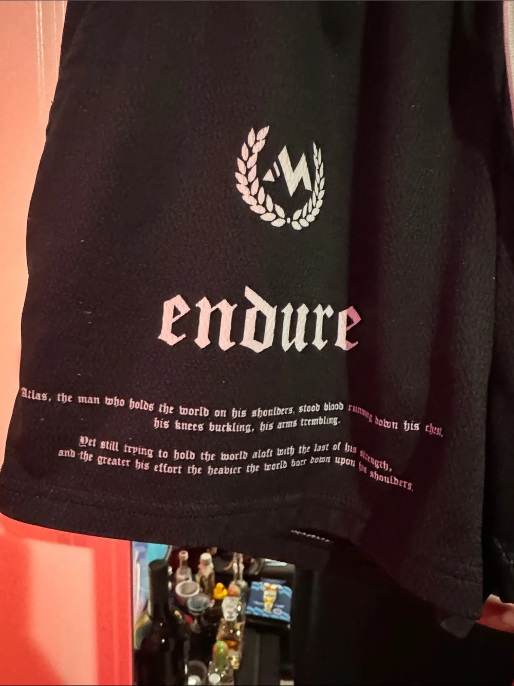 Endure Black Men's Athletic Shorts with Graphic Print